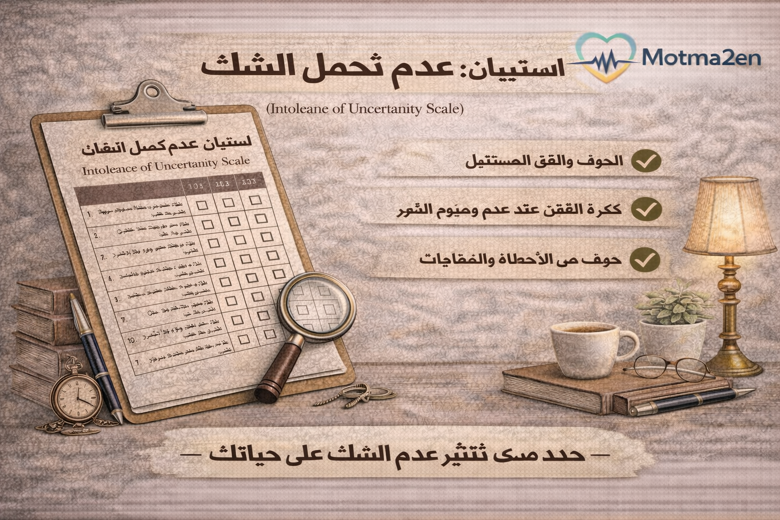 استبيان: عدم تحمل الشك